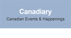 Desktop Screenshot of canadiary.com