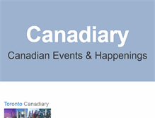 Tablet Screenshot of canadiary.com