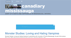Desktop Screenshot of mississauga.canadiary.com