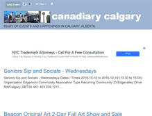 Tablet Screenshot of calgary.canadiary.com